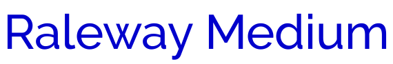 Raleway Medium 字体